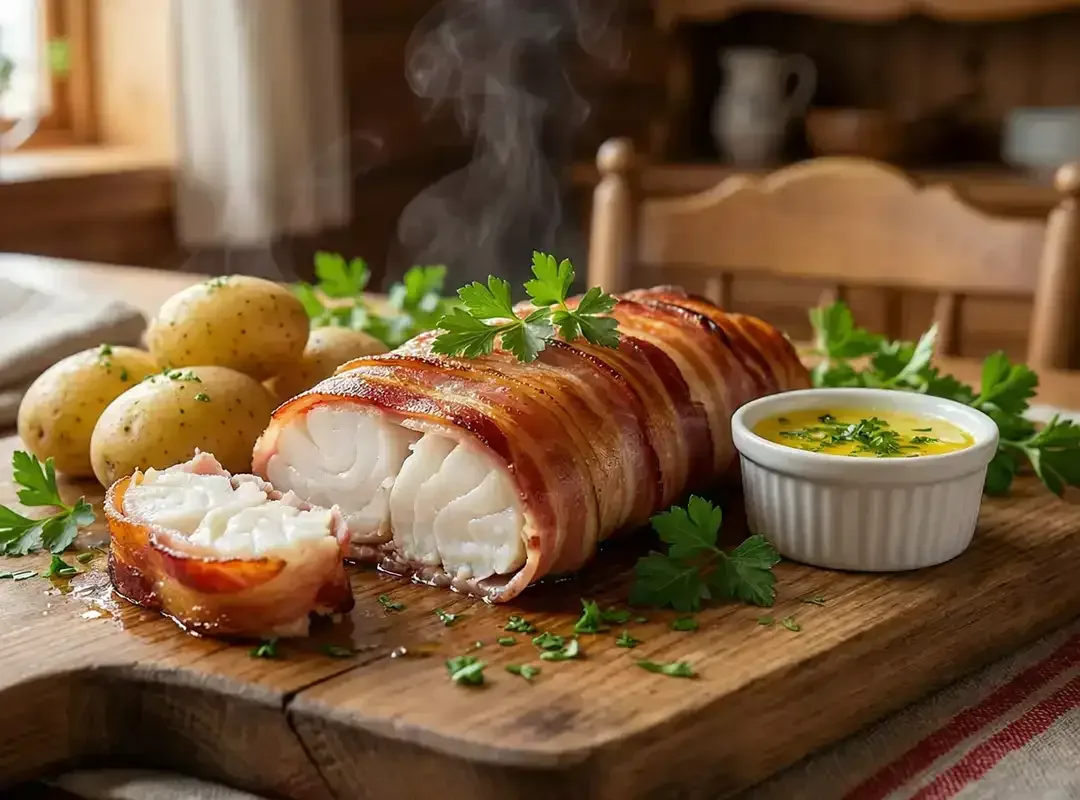 Torskeloin med bacon